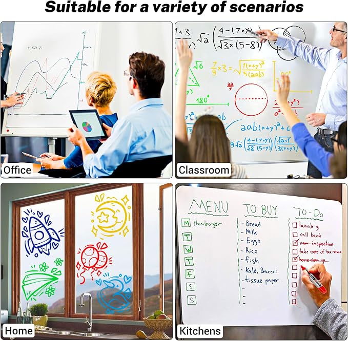 JOBONUS Glass Board Markers Erasable, Neon Dry Erase Markers - Image 4