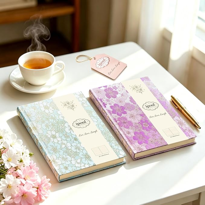 Purple Notebook, Floral Journal, Journal - Image 8