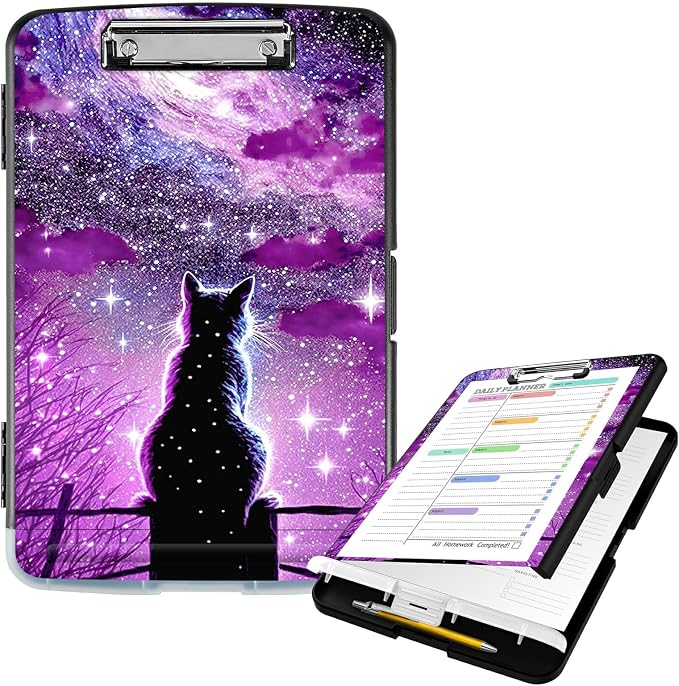 Clipboard with Storage High Capacity Plastic Nursing Clipboards with Pen Holder by Unknown