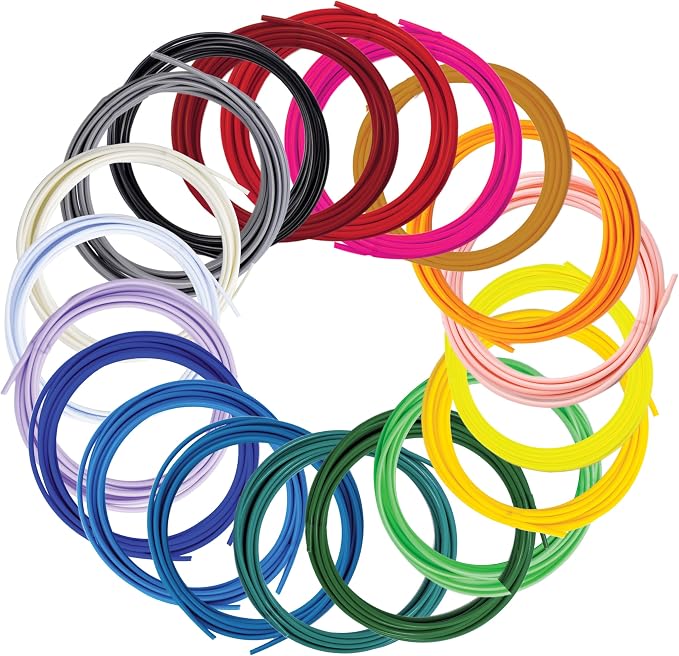 SCRIB3D Pen Filament Refills, 20 Colors, 320 Feet, 1.75mm PLA, Works by SCRIB3D