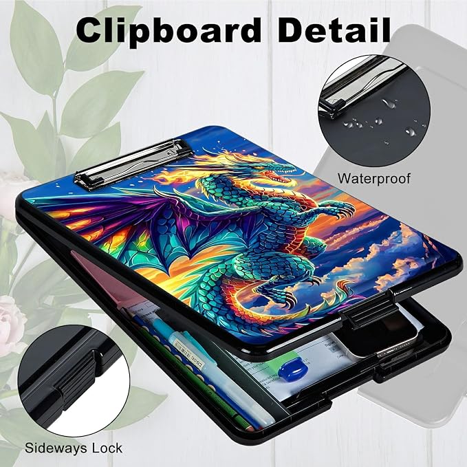 Blue Cloud Dragon A4 Clipboard - Image 3