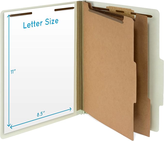 Blue Summit Supplies 10 Classification Folders, 2 Divider, 2 in Tyvek expansion - Image 3