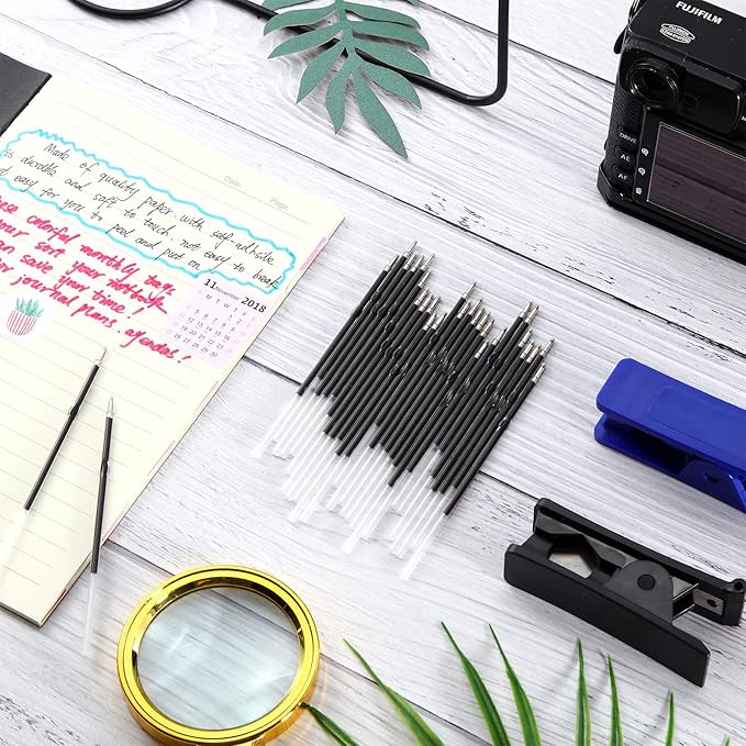 30 Piece Black Ink Pen Refills, 1 mm Ballpoint Refills Replacement Ballpoint - Image 4