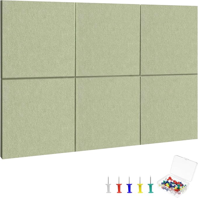Thboxes Large Cork Board 36" x 24", 6 Pack Felt Wall Tiles - Image 9