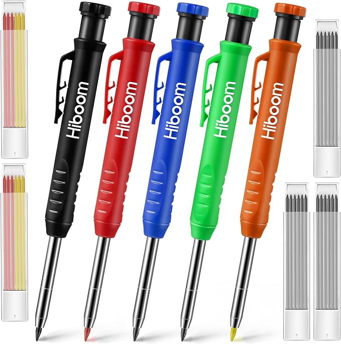 Hiboom 5 Pcs Mechanical Carpenter Pencil, Scribe Making Tools by HiboomDecoratingAsseccories