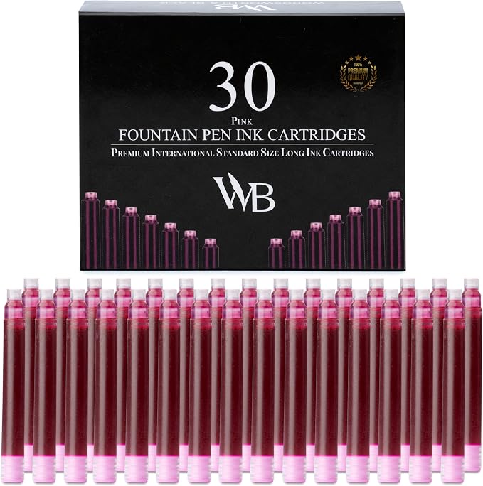 Wordsworth & Black Fountain Pen Ink Cartridge Refills, 30 Pack, International by WordsworthBlack