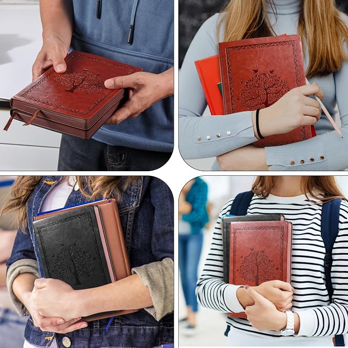 Fetinar Leather Journal Notebook, 300 Pages Hope Tree Softcover Lined Notebook - Image 6