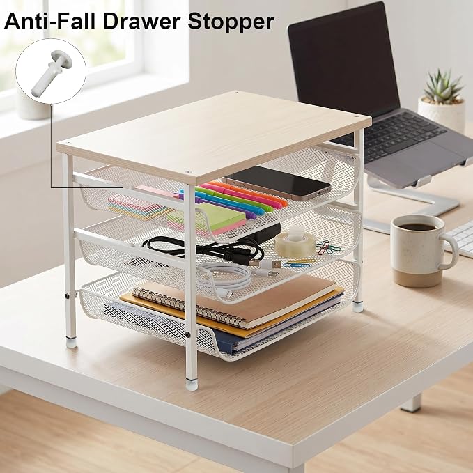 4-Tier Mesh Desk Organizer - Image 3