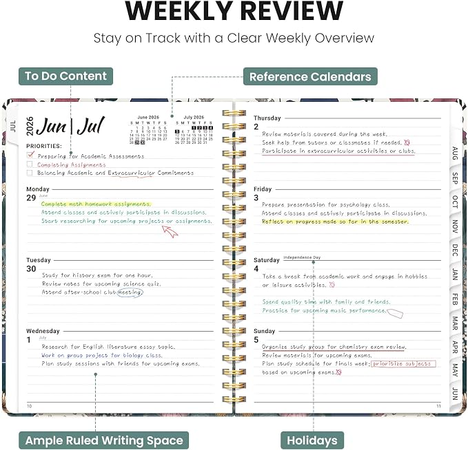 Planner 2026-2027, Monthly and Weekly Academic Planner July 2026 - Image 3
