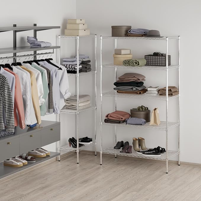 Regal Altair 21" Deep x 42" Wide x 74" Height Wire Shelving Kit | 5-Tier | NSF - Image 6