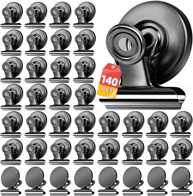 VNDUEEY 140 Pack Fridge Magnets Refrigerator Magnets, Strong Magnetic Clips by VNDUEEY