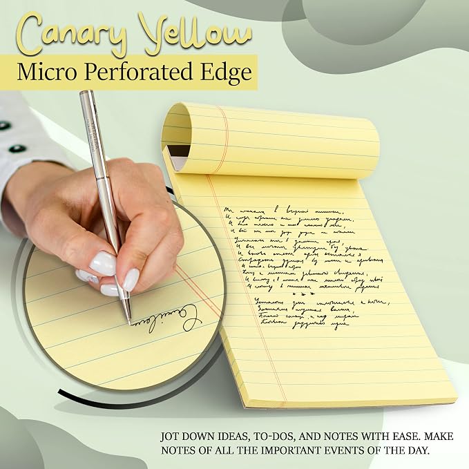 Emraw Jr. Legal pad, Small Note Pads Legal Ruled Writing Pad. Perforated Edge. - Image 7