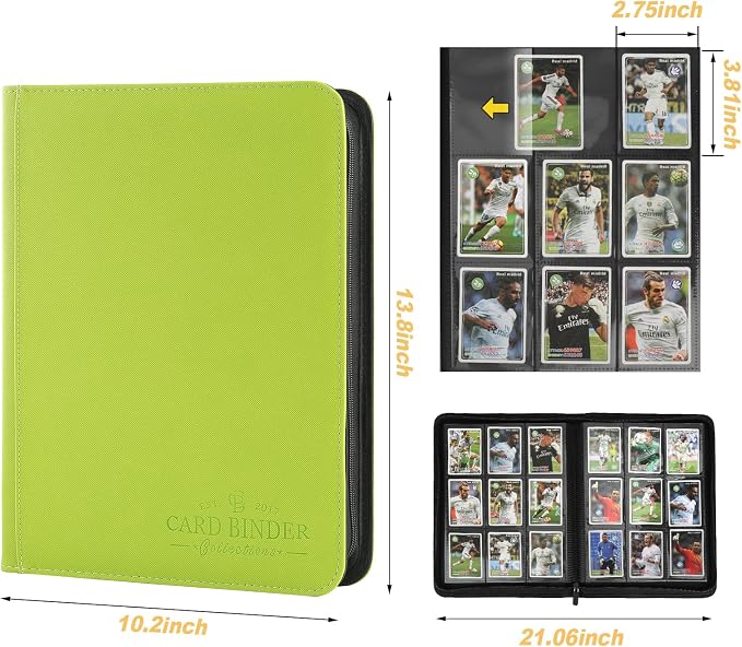 9 Pockets Card Binder, Premium Zip Trading Card Binder, 540 Double Sided Pocket - Image 2
