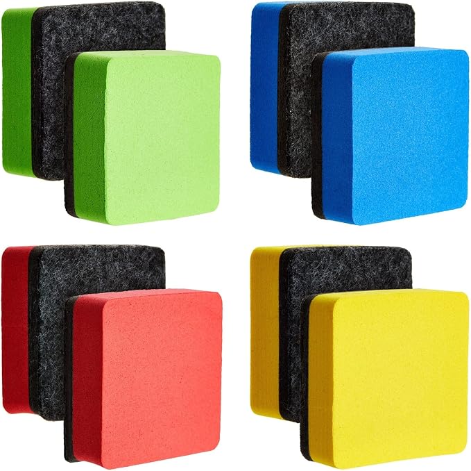 Juvale 24-Pack Square Magnetic Mini Dry Erase Erasers - Image 7