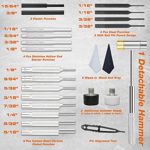BESTNULE Punch Set, Punch Tools, Roll Pin Punch Set, Made of Solid Material - Image 2