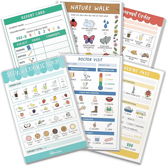 Tiny Expressions Pretend Play Notepads by TinyExpressions