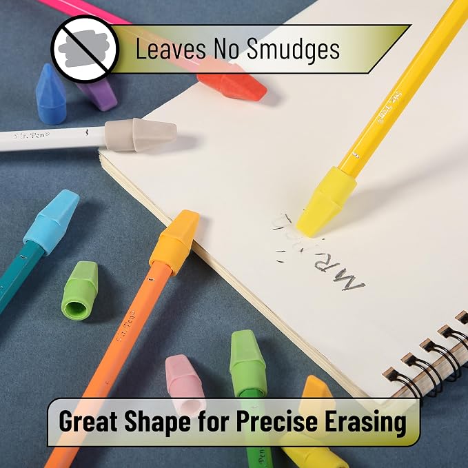 Mr. Pen- Pencil Erasers Toppers, 120 Pack, Latex Free, No Smudge | Mr Pen - Image 5