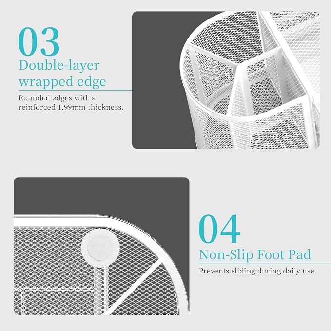 SUPEASY Mesh Desk Organizer, Desk Organizers and Accessories, Pen Holder - Image 6