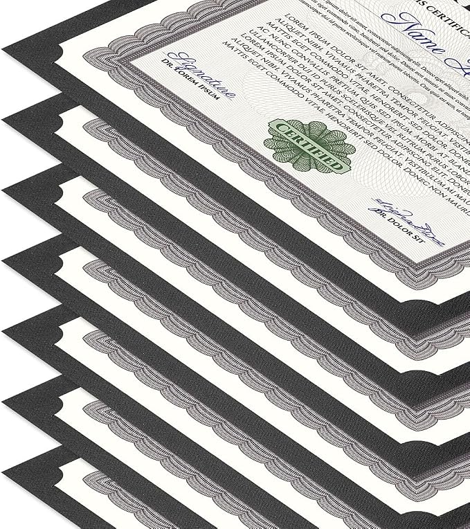 Plain Black Certificate Holder - Image 5