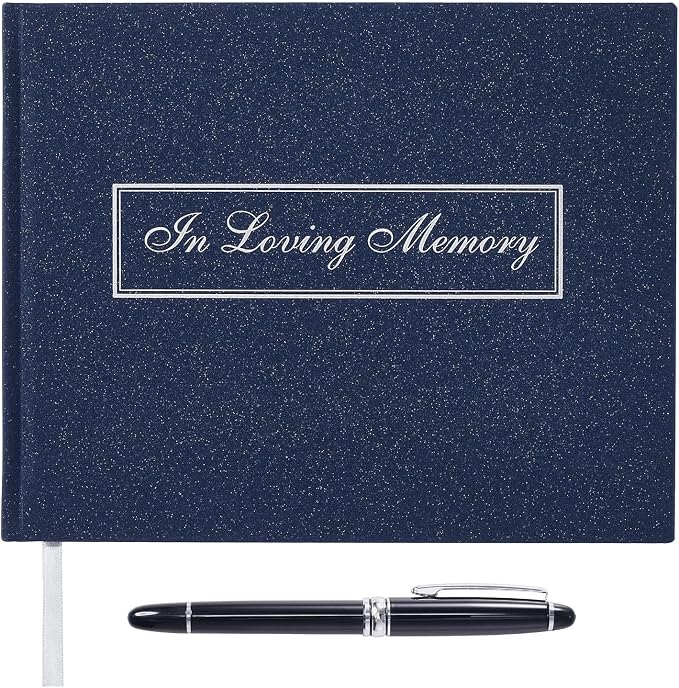 Spacobo Funeral Guest Book for Memorial Service in Loving Memory Guest Book for by Spacobo