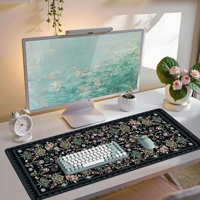iCasso Large Desk Mat Black, Big Mouse Pad by iCasso