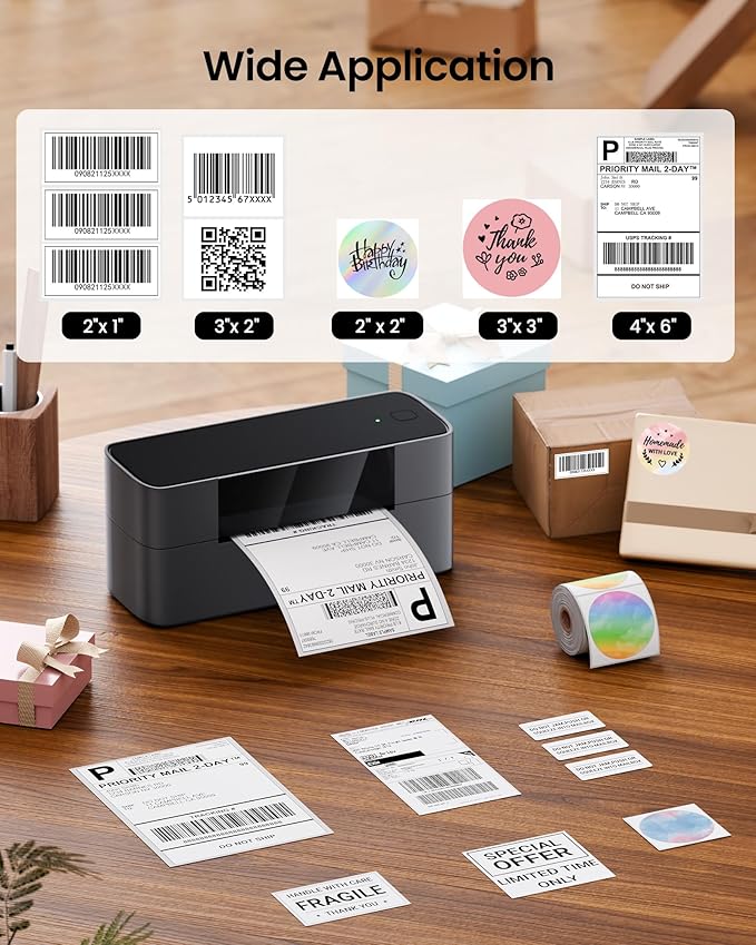 Itari Shipping Label Printer, 245BT Thermal Label Printer 4x6, Bluetooth Label Printers for Small Business, Support iOS, Android, Windows, Amazon, Shopify, USPS-DeskLoop Office