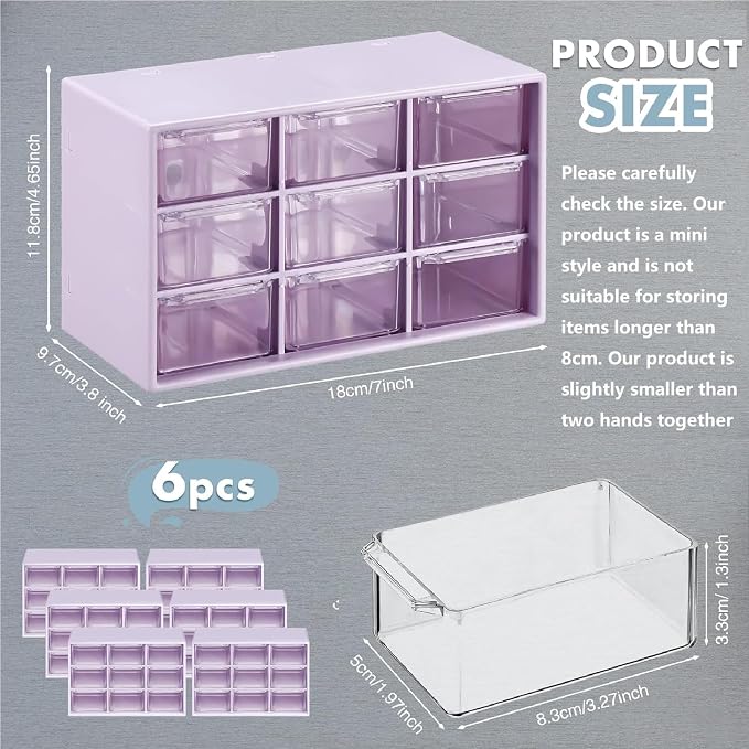 Amyhill 6 Pcs Mini Drawer Organizer Small Organizer - Image 2