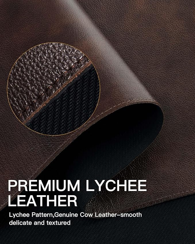 YSAGi Genuine Leather Desk Mat, 35.4"X17" Office Desk Pad, Thick Premium Table - Image 4