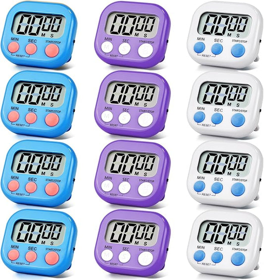 12 Pack Digital Kitchen Timer Magnetic Digital Timer by Unknown