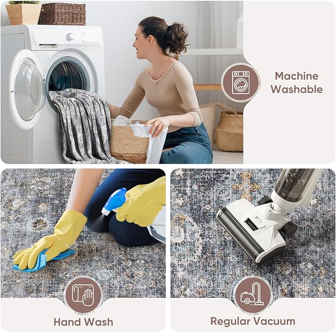 Runner Rug Hallway Runner Rug Washable Kitchen Runner Rugs - Image 3