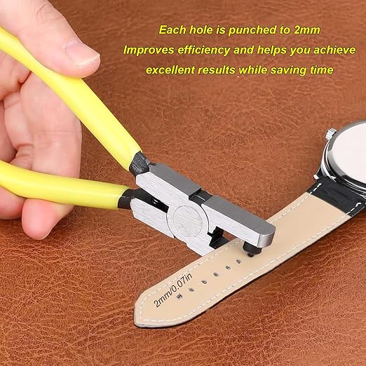 2PCS Band Leather Punching Pliers 2.0mm Belt Punch Tool - Image 6