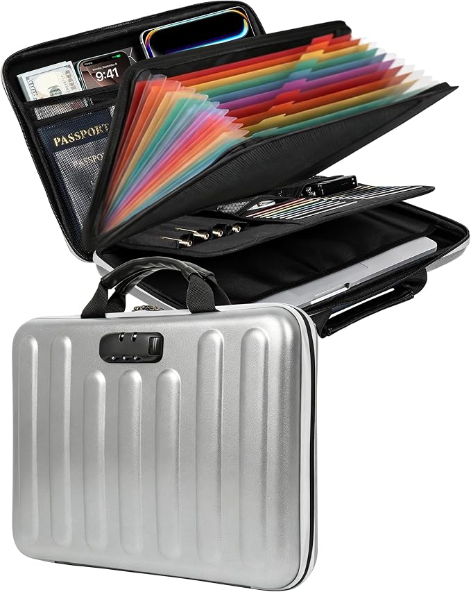 DOZAWA Fireproof Document Box, Hard Case Document Organizer by DOZAWA