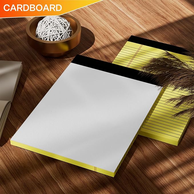 Yellow Legal Pads 8.5 x 11 Note Pads Wide Ruled 2 Pack, Notepad 8.5 x 11 Inch - Image 3