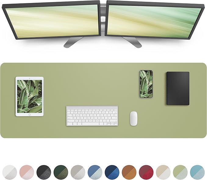 AFIING Leather Desk Pad Protector, Mouse Pad, Office Desk Mat, Non-Slip PU by AFIING