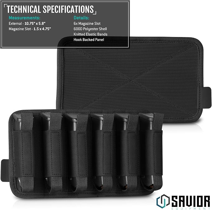 Savior Equipment Tactical Pistol Mag Pouch 9mm .40 45acp Open-Top Single & - Image 6
