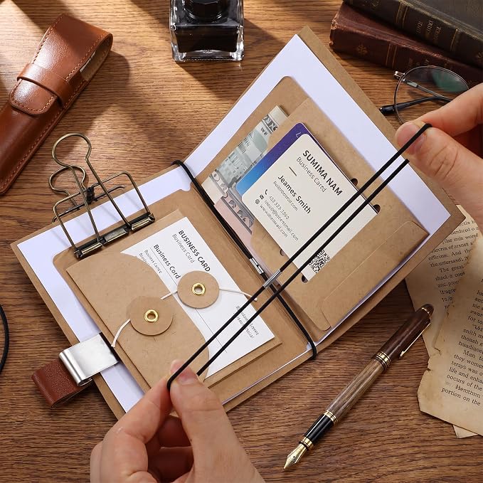10 Pcs Passport Size Travelers Notebook Accessories Kit Include Kraft Folder - Image 5