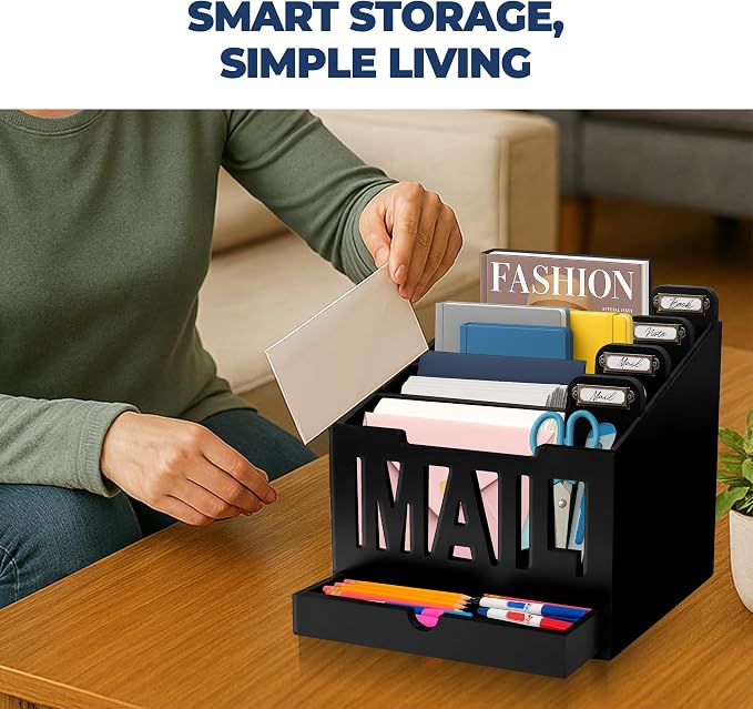 Mail Organizer Countertop, Desktop Mail Sorter - Image 7