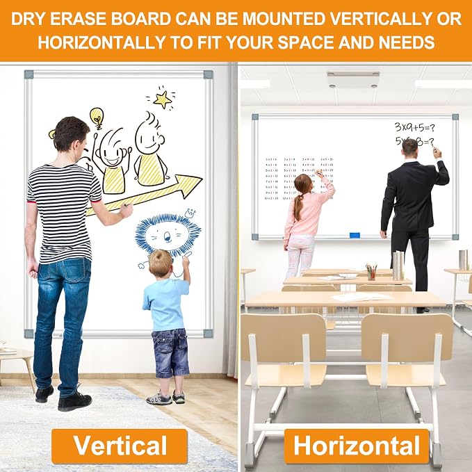 Large Magnetic Dry Erase Whiteboard, Dry Erase White Board - Image 6