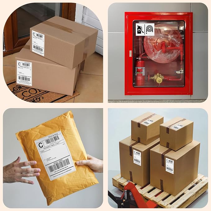 L LIKED 8000 Thermal Shipping Labels 4”x 6”in Fanfold, Permanent Adhesive - Image 7