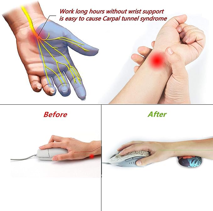 BRILA Ergonomic Memory Foam Mouse Wrist Rest Support Pad Cushion - Image 7