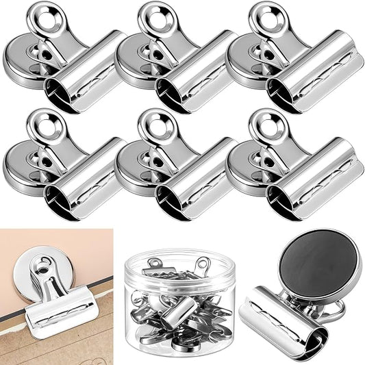 MorningRo 6 Pcs Metal Magnetic Clips Heavy Duty 1.26 Inch Magnet Clips by Unknown