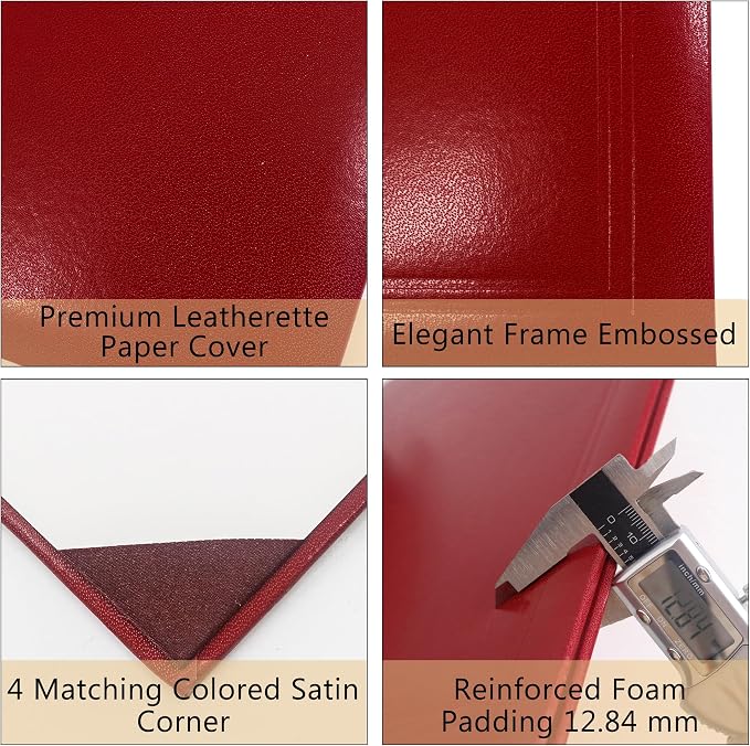 GraduationMall 11"x14" Imprinted Padded Diploma Cover Certificate Holder Maroon - Image 3