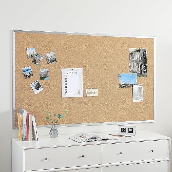 Staples Cork Bulletin Board, 5 x 3 Feet, Aluminum Frame, Vertical or Horizontal - Image 5