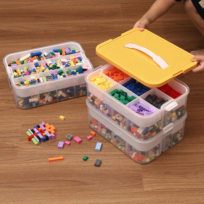 Douorgan Toy Storage Organizer for Lego Stackable Organizer Bins - Image 7