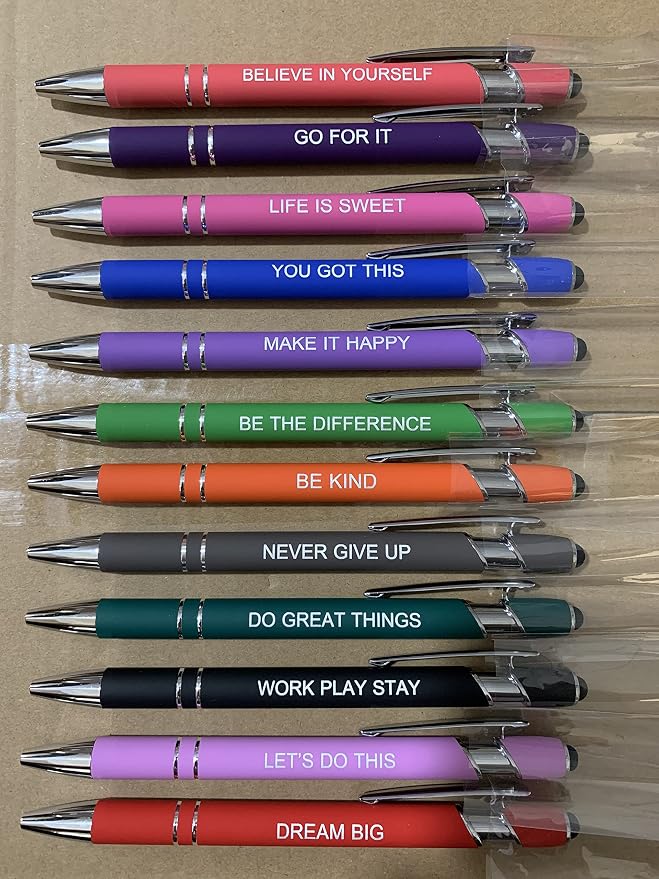 PASISIBICK 12 Pieces Motivational Inspirational Quotes Snarky Screen Touch - Image 7