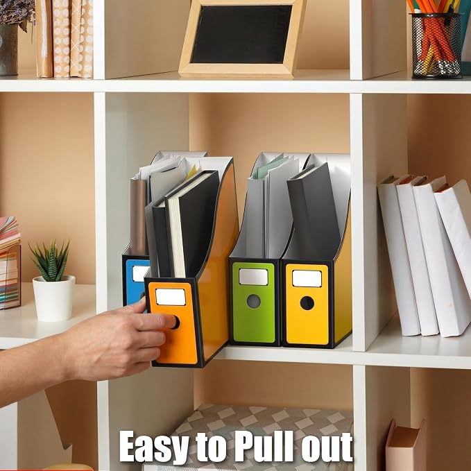 Simple Houseware 12-Pack Magazine File Holder Box, Foldable Cardboard Organizer - Image 10