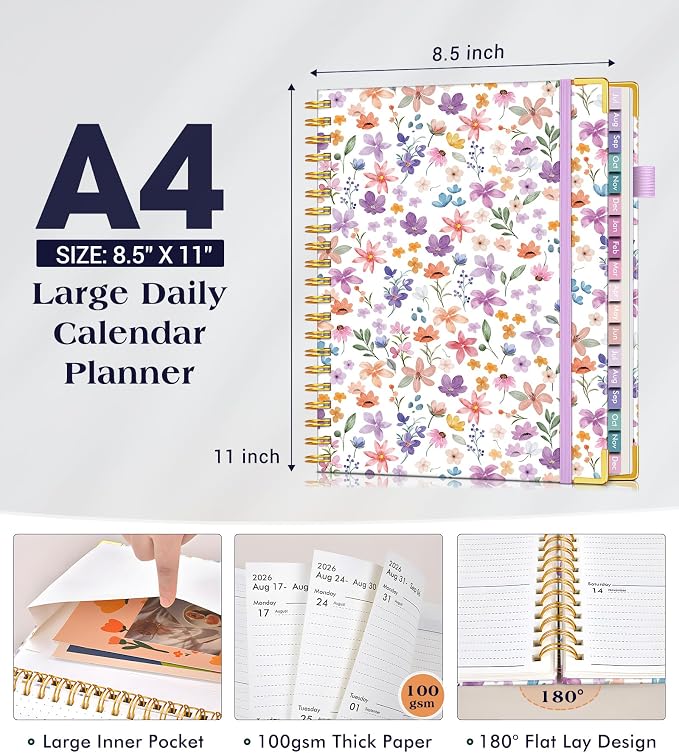Academic Planner 2026-2027, 18 Months Weekly and Monthly Hardcover Planner - Image 5