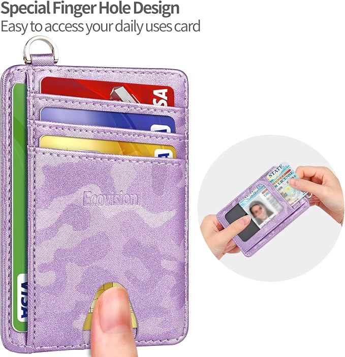 Slim Minimalist Front Pocket Wallet, RFID Blocking Credit Card Holder Wallet - Image 6