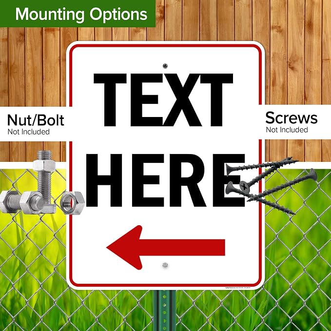 Custom Arrow, Custom Directional Sign, Left Arrow, 24x30 Inches, Rust Free .063 - Image 5