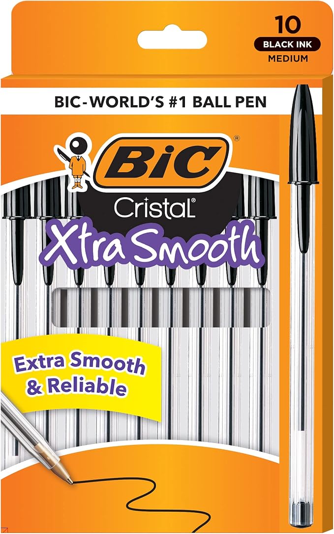 BIC Cristal Xtra Smooth Ballpoint Pen, Medium Point, - Image 2